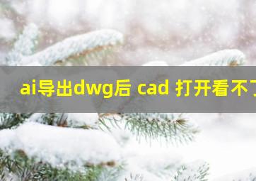 ai导出dwg后 cad 打开看不了